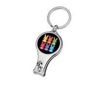 LGBT Rainbow Gay Proud Flag Cute Bunny Nail Clipper for Men Women Portable Metal Nail Cutter with Nail File