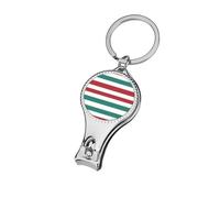 LGBT Rainbow Italian Flag Nail Clipper for Men Women Portable Metal Nail Cutter with Nail File