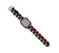 Lgbt Rainbow Love Heart Silicone Watch Band Replacement Watch Straps Adjustable Sport Wristband for Women Men 38mm/40mm
