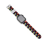 Lgbt Rainbow Love Heart Silicone Watch Band Replacement Watch Straps Adjustable Sport Wristband for Women Men 38mm/40mm