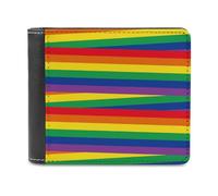 LGBT Rainbow The Gay Men's Bifold Wallet Slim Cash Card Holder Leather Purse
