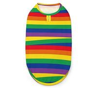 LGBT Rainbow The Gay Pets Shirt Vest Cute Dog Tank Top Soft Sleeveless T-Shirt for Puppy Kitty Cats M