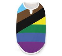 LGBT Rainbow Transgender Flag Dog Shirts Summer Pet Clothes Comfort T-Shirts Vest Sleeveless Tank Top for Cats Dogs M