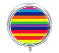 LGBT Rainbow Transgender Flag Pill Box 3 Compartment Small Portable Medicine Case Pill Organizer for Pocket Purse