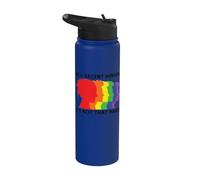 LGBT Retro Rainbow Be A Decent Human It's Not that Hard Stainless Steel Insulated Water Bottle