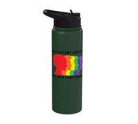 LGBT Retro Rainbow Be A Decent Human It's Not that Hard Stainless Steel Insulated Water Bottle