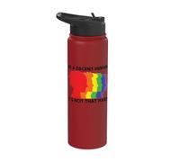 LGBT Retro Rainbow Be A Decent Human It's Not that Hard Stainless Steel Insulated Water Bottle