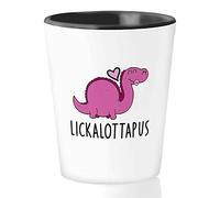 LGBT Shot Glass 1.5oz - Lickalottapus - Lesbian LGBTQ Transgender Gay Pride Bi Rainbow Pride Queer