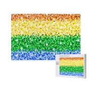 Lgbt Sparkle Glitter Pride Flag,1000 Pieces Wooden Jigsaw Family Game Jigsaw Puzzles for Adults Teens Home Decor