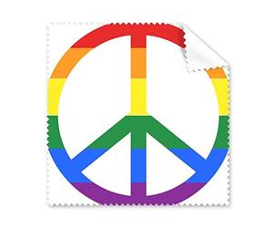 LGBT Stippling Rainbow Gay Lesbian Transgender Bisexuals Support Anti war sign Illustration Glasses Cloth Cleaning Cloth Phone Screen Cleaner 5pcs