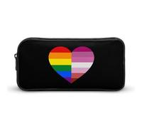 LGBT Transgender Flag Heart Cute Pen Case Multipurpose Pouch Makeup Bag Sma