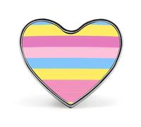 LGBT Transgender Pride Flag Badge Heart Shape Cute Brooch Pins Button Badges for Backpack Jackets Hats Decor