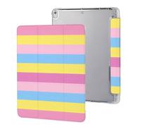 LGBT Transgender Pride Flag Cute Protective Case Compatible for IPAD Pro (10.5in) /IPAD Air3(10.5in) Trifold Tablet Cover Non-Slip Cases