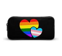 LGBT Transgender Proud Flags Heart Cute Pen Case Multipurpose Pouch Makeup