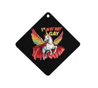 LGBT Unicorn Rainbow Gay Car Air Freshener Decorative Hanging Aromatherapy Tablets for Car Trucks Rhombus