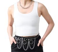 LGBT UNICORNS Chest Binder FTM Binder Trans, White, Large