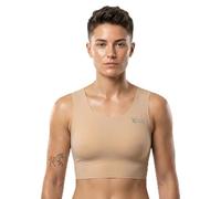 LGBT UNICORNS Seamless Chest Binder for FTM, Breathable Compression Binder Top, Invisible, Swim Binder, Nude, Medium