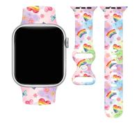 LGBT Watch Band Compatible with Apple Watch, Iwatch Bands Wristbands Soft Silicone Strap Adjustable Replacement for Series 8/7/6/5/4/3/2/1/SE for Women Girls, Purple Pride 38MM, 38mm/40mm/41mm, Modern