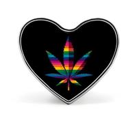 LGBT Weed Gay Printed Brooch Pins Heart Badge Collar Lapel Pins Dress Backpack Accessories