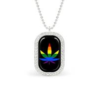 LGBT Weed Gay Proud Custom Photo Necklace Personalized Picture Pendant Memory Jewelry for Women