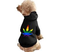 LGBT Weed Gay Proud Funny Dog Hoodie Sweatshirts Pet Pullover Puppy Cats Clothes for Small Medium Large