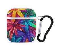 LGBT Weed PC Headphone Case for AirPods 1 And 2 Earphone Cover Earbuds Accessories with Keychain