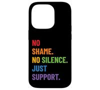 LGBTQ Ally Pride Design - No Shame No Silence Just Support Case for iPhone 14 Pro