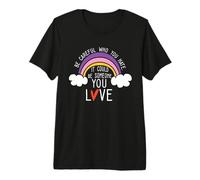 LGBTQ Be Careful Who You Hate Rainbow Pride Gay Lesbian Premium T-Shirt