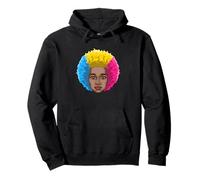 LGBTQ Black American pansexual Afro Rainbow Power Pullover Hoodie