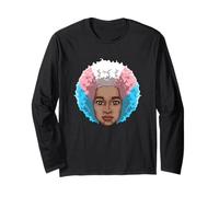 LGBTQ Black American Transgender Afro Rainbow Power Long Sleeve T-Shirt