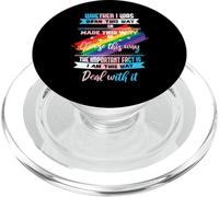 LGBTQ Born This Way Transgender PopSockets PopGrip for MagSafe