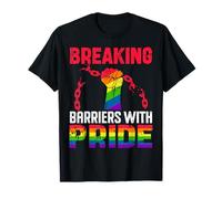 LGBTQ Breaking Barriers with Pride Equality Rainbow T-Shirt