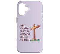 LGBTQ CHRISTIAN NOT AN OXYMORON HATEFUL CHRISTIAN IS Meme Case for iPhone 16