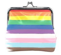 Lgbtq Flag Paintbrushes Rights Pride Cute Coin Purse for Women Leather Kiss Lock Buckle Change Purse for Coins, Lgbtq Flag Paintbrushes Rights Pride, Classic, Lgbtq Flag Paintbrushes Rights Pride