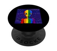 LGBTQ gay Alien Science Fiction Alien LGBTQ PopSockets Adhesive PopGrip