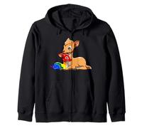 Lgbtq Gay Kid And Mama Deer Pride Family Zip Hoodie