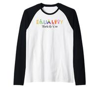 LGBTQ Gay Pride Month Equality Hurts No One Human Rights Raglan Baseball Tee