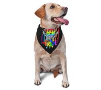 LGBTQ Gay Pride Rainbow Pride Month Lesbian Bisexual Dog Bandanas Pet Scarf Triangle Bib Boy Girl Adjustable Kerchief Accessories for Small Medium Large Puppy