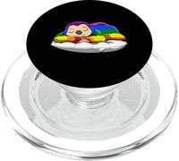 LGBTQ Gay Sleeping Sloth Rainbow Pride Week Nap PopSockets PopGrip for MagSafe