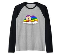 LGBTQ Gay Sleeping Sloth Rainbow Pride Week Nap Raglan Baseball Tee