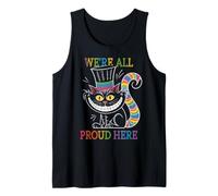 LGBTQ Goth Pride, We're All Proud Here, Cheshire Smiling Cat Tank Top
