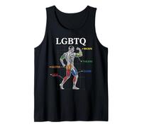 LGBTQ Gym Muscle Anatomy Biceps Triceps Quads Pride Tank Top