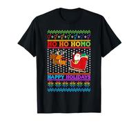 LGBTQ Ho Ho Homo Ugly Christmas Sweater Bisexual Gay Pride T-Shirt