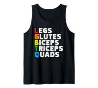 LGBTQ Legs Glutes Biceps Triceps Quads Gay Gym Exercise Tank Top