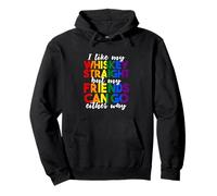 LGBTQ LGBTQ+ Gay Rainbow Queer - I Like My Whiskey Straight Pullover Hoodie