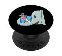 LGBTQ Mama Transgender Elephant Kid Rainbow Love PopSockets Adhesive PopGrip