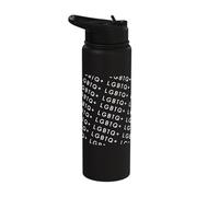 LGBTQ+ - Minimalist All Over Repeating Text Queer Lover Stainless Steel Insulated Water Bottle