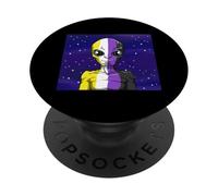 LGBTQ nonbinary Alien Science Fiction Alien LGBTQ PopSockets Adhesive PopGrip