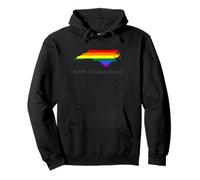 LGBTQ North Carolina Gay Pride Proud Rainbow Flag Love is Pullover Hoodie