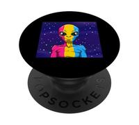 LGBTQ pansexual Alien Science Fiction Alien LGBTQ PopSockets Adhesive PopGrip